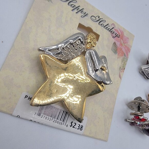 LOT OF VINTAGE‎ To NOW Angel Pins Brooch Religious Faith Hope Lapel Hat - Picture 2 of 6